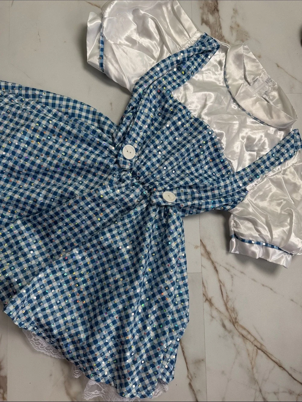 Rubies Wizard Of Oz Dorothy Dress Costume Halloween Sz Small Youth Girls sparkle
